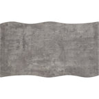 Quebec Wave Edge Dining Set X4 Chairs - Concrete Effect/Grey Pu