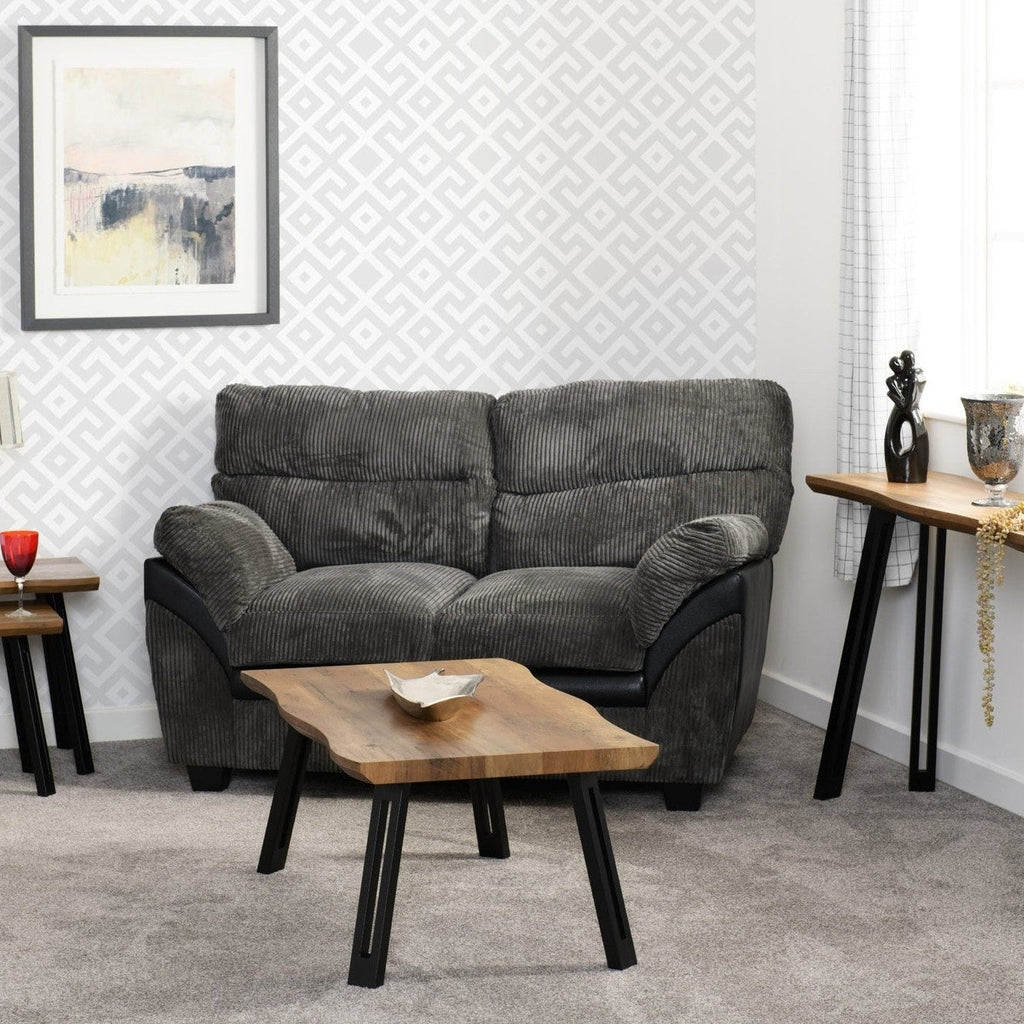 Quebec Wave Edge Coffee Table - Medium Oak Effect