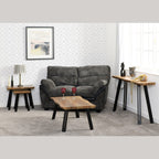 Quebec Wave Edge Console Table - Medium Oak Effect