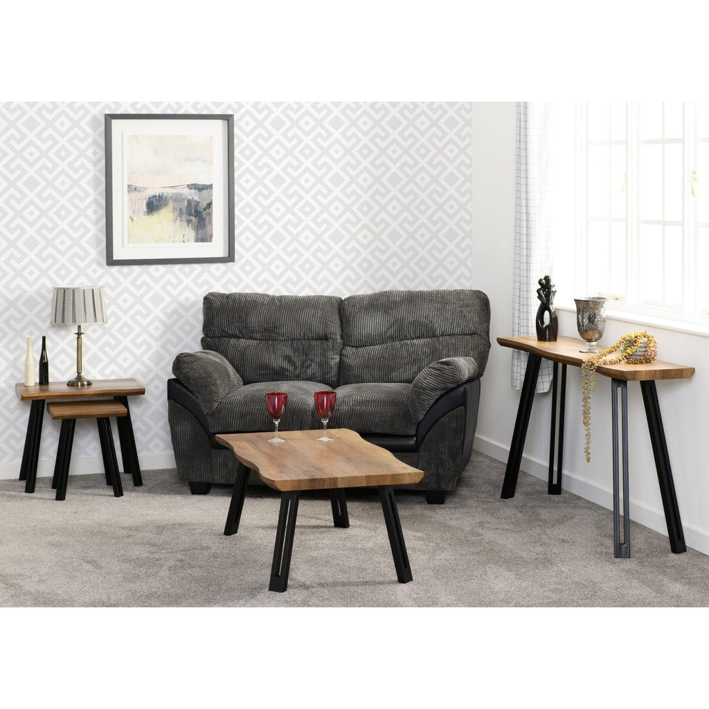 Quebec Wave Edge Coffee Table - Medium Oak Effect