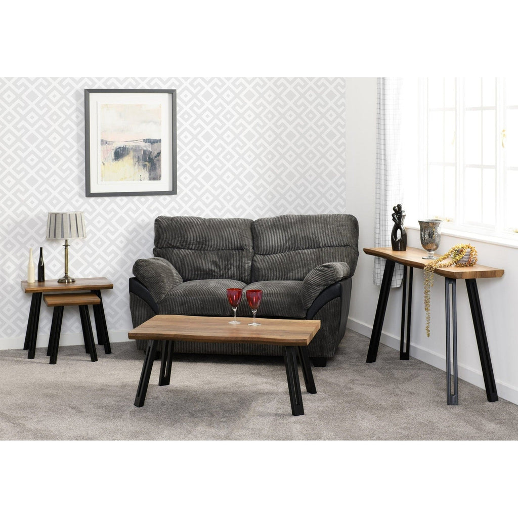 Quebec Wave Edge Coffee Table - Medium Oak Effect