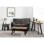 Quebec Wave Edge Coffee Table - Medium Oak Effect