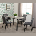 Avery Dining Chair X2 Per Box - Grey Velvet