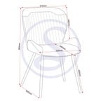 Quebec Straight Edge Dining Set X4 Chairs - Medium Oak Effect/Brown Pu