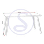 Quebec Straight & Avery Dining Set X4 Chairs - Medium Oak Effect/Sapphire Blue Velvet