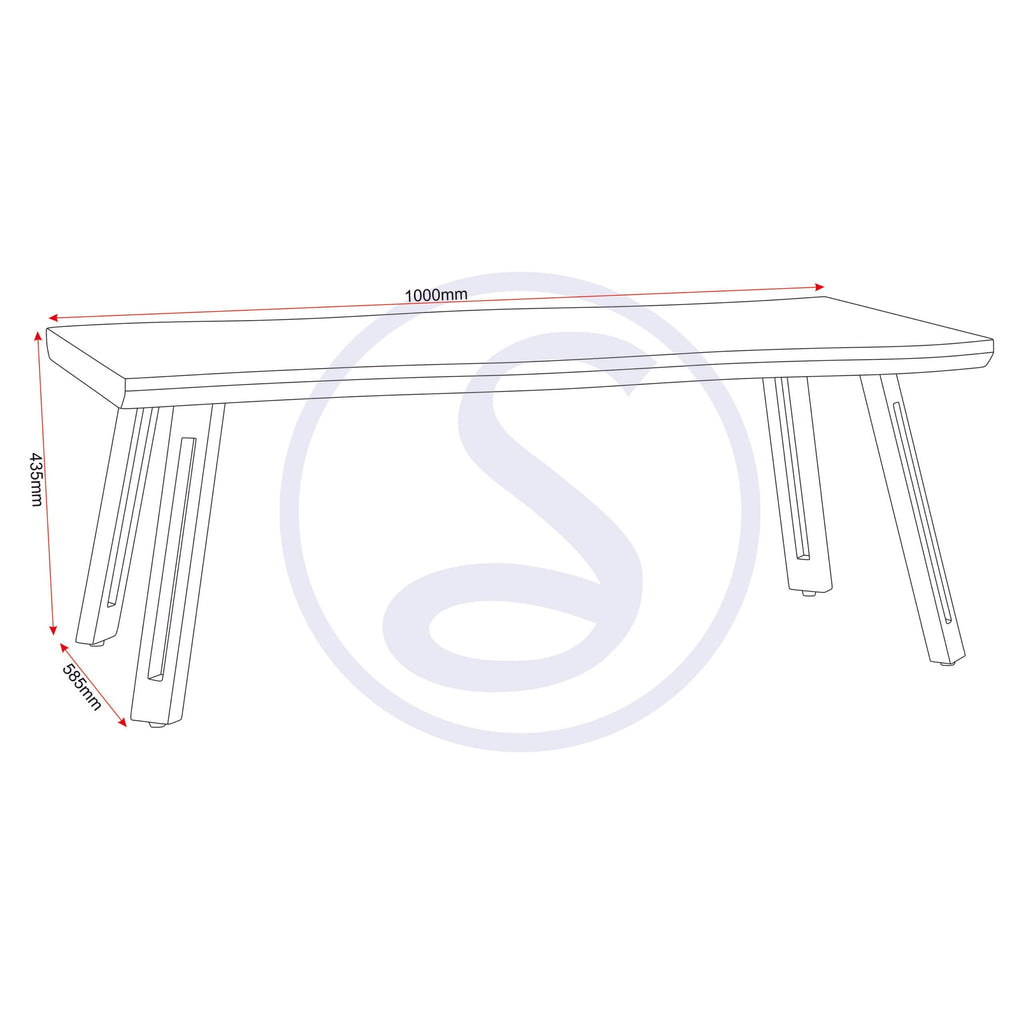 Quebec Wave Edge Coffee Table - Medium Oak Effect