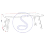 Quebec Wave Edge Coffee Table - Medium Oak Effect