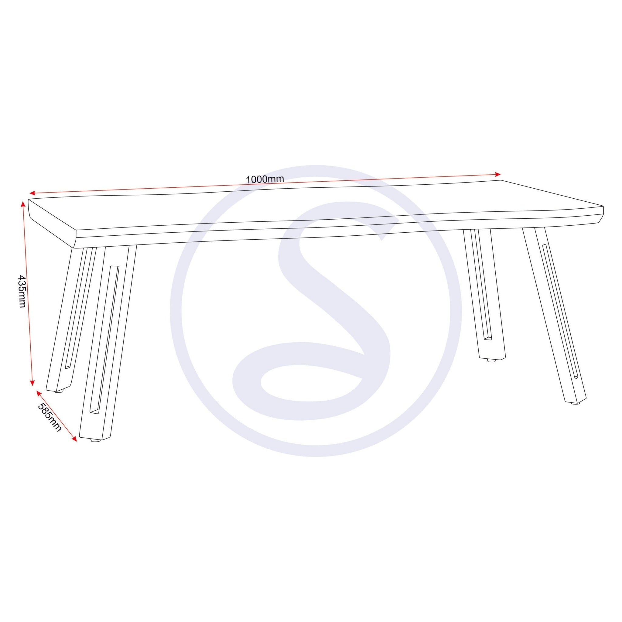 Quebec Wave Edge Coffee Table - Medium Oak Effect