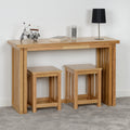 Richmond Foldaway Dining Set X2 Stools - Oak Varnish