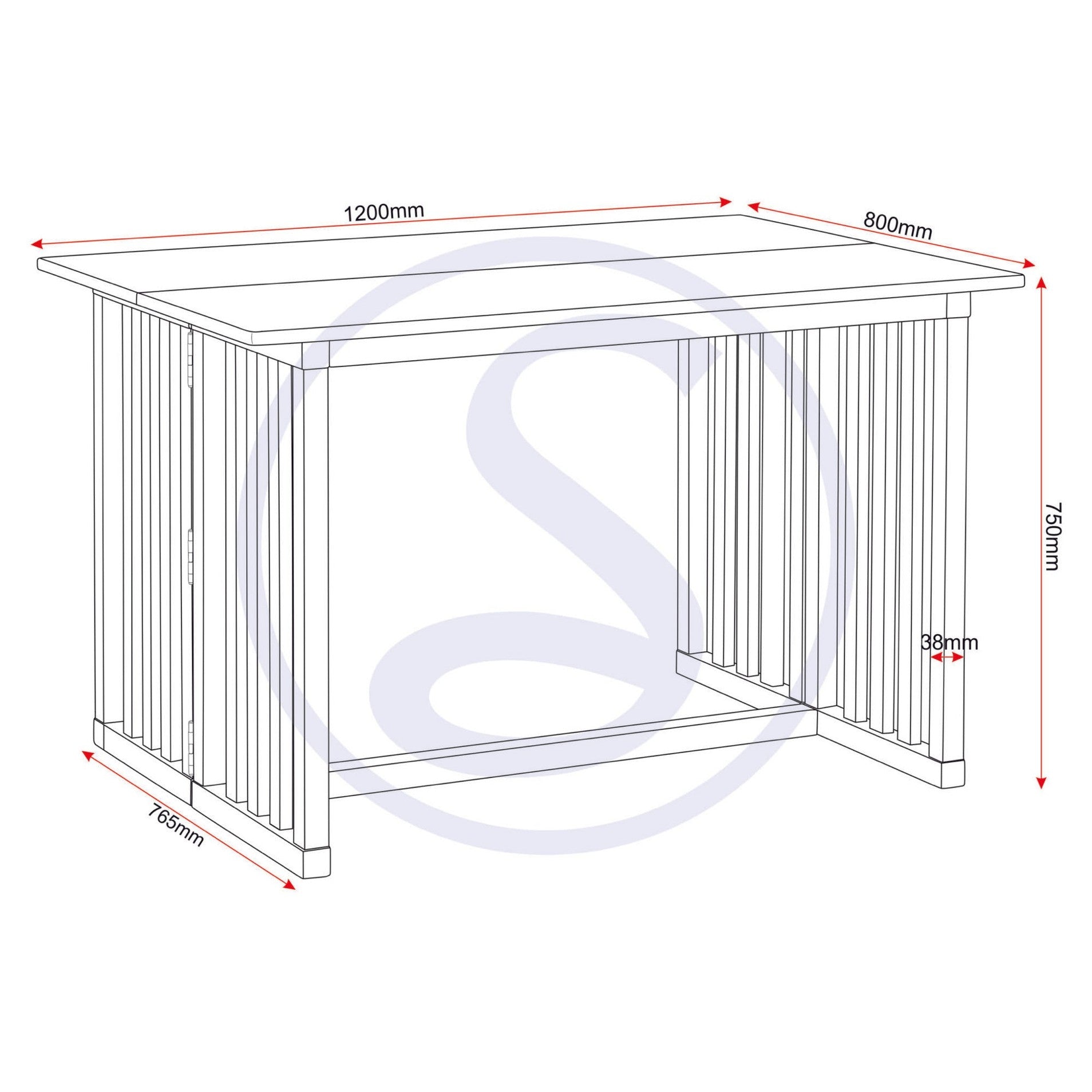 Richmond Foldaway Dining Table - Oak Varnish