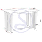 Richmond Foldaway Dining Set X2 Stools - Oak Varnish