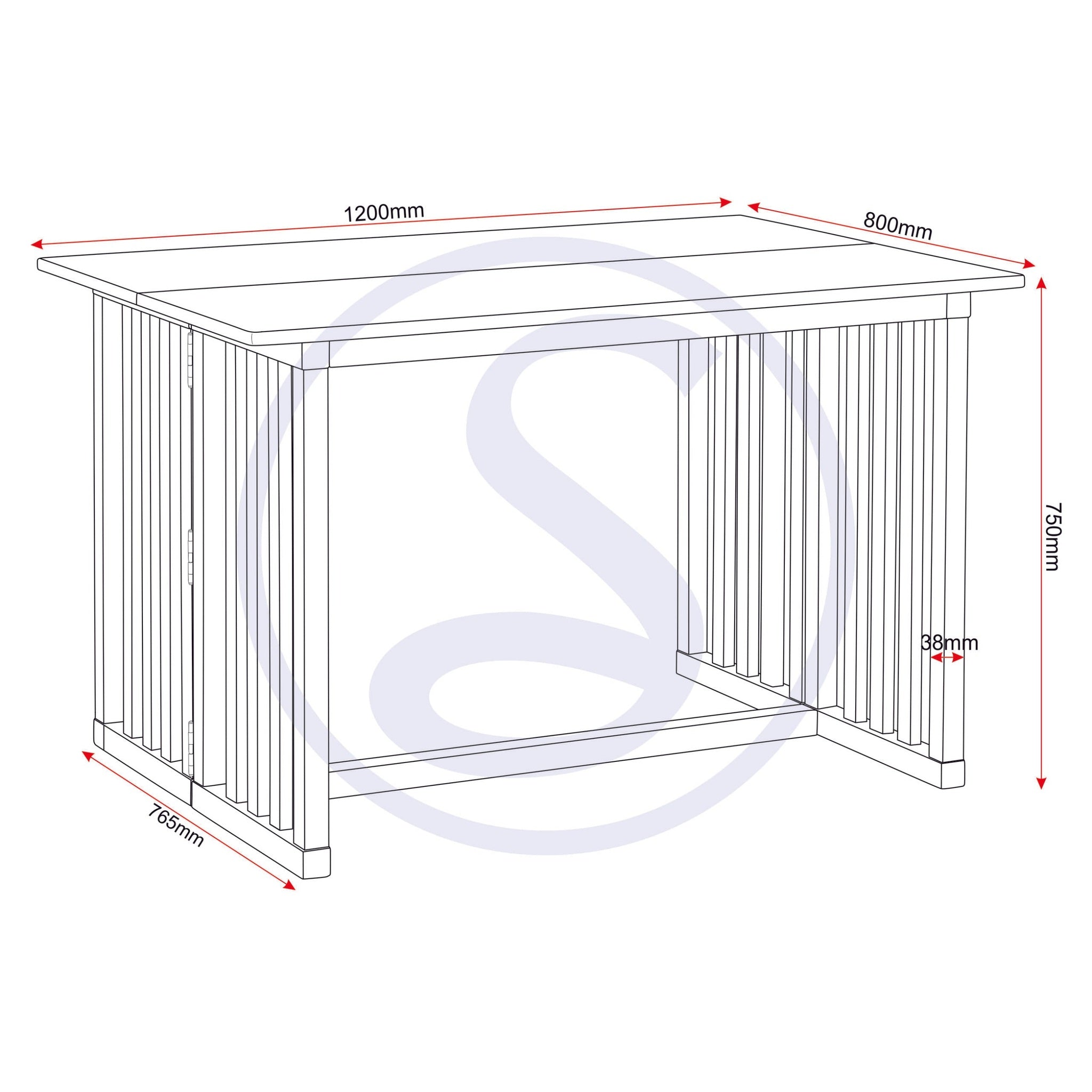 Richmond Foldaway Dining Set X2 Stools - Oak Varnish