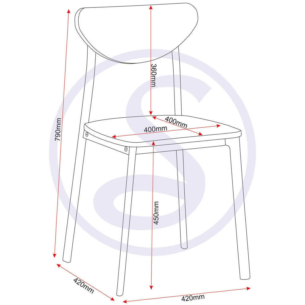 Riley Large Dining Set - Black/Light Oak Effect Veneer
