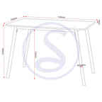 Riley Large Dining Set - Black/Light Oak Effect Veneer