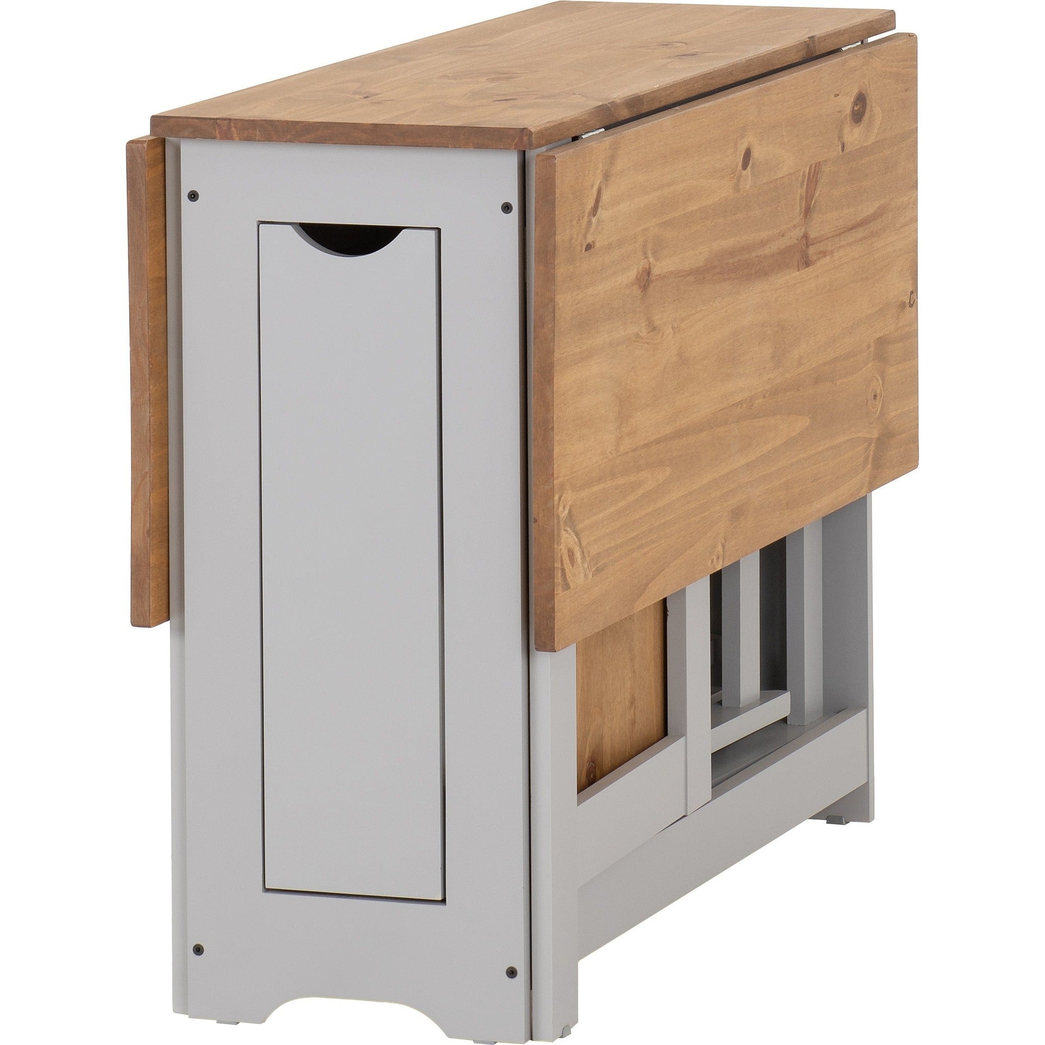 Santos Butterfly Dining Set X4 Chairs - Grey Slate/Distressed Waxed Pine