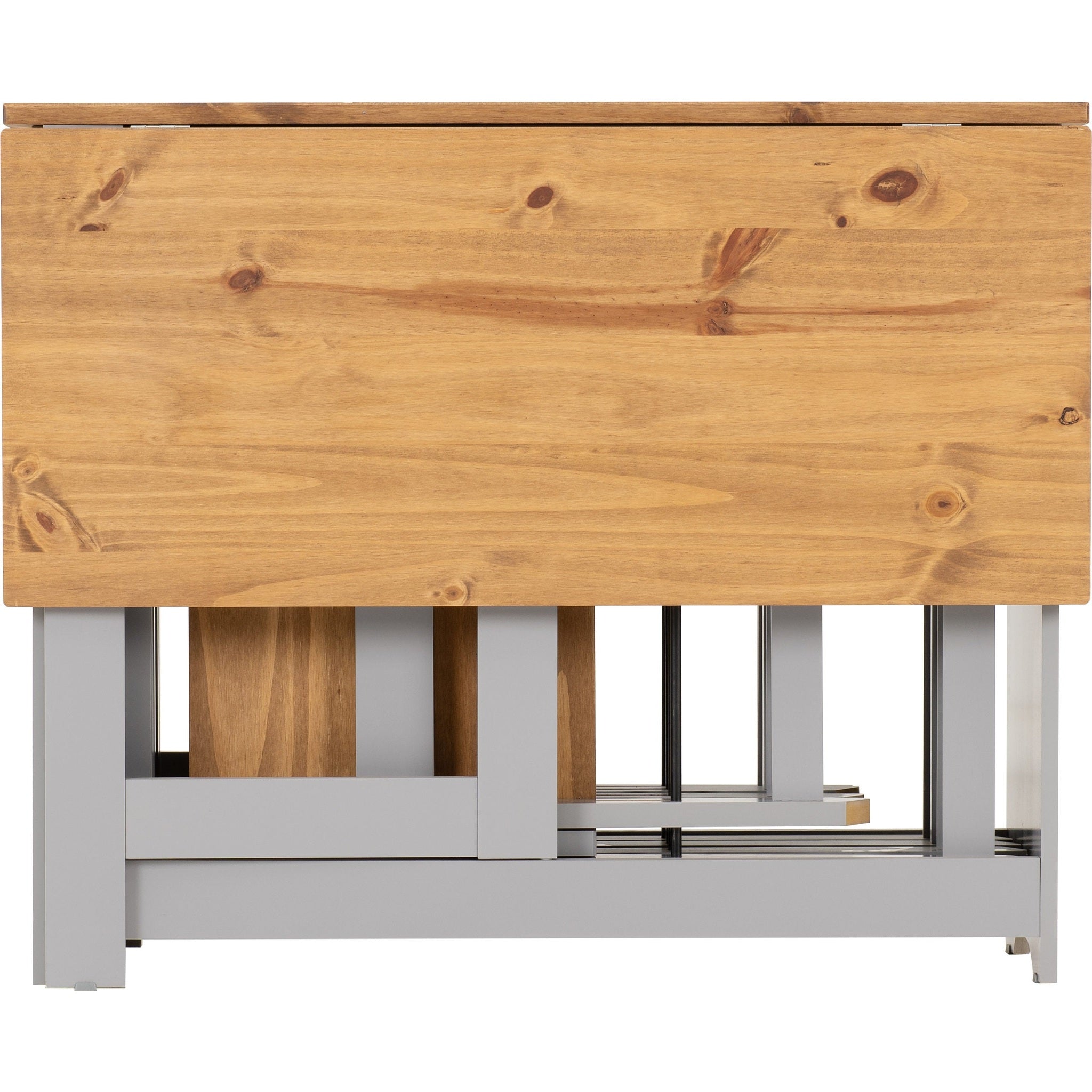 Santos Butterfly Dining Set X4 Chairs - Grey Slate/Distressed Waxed Pine