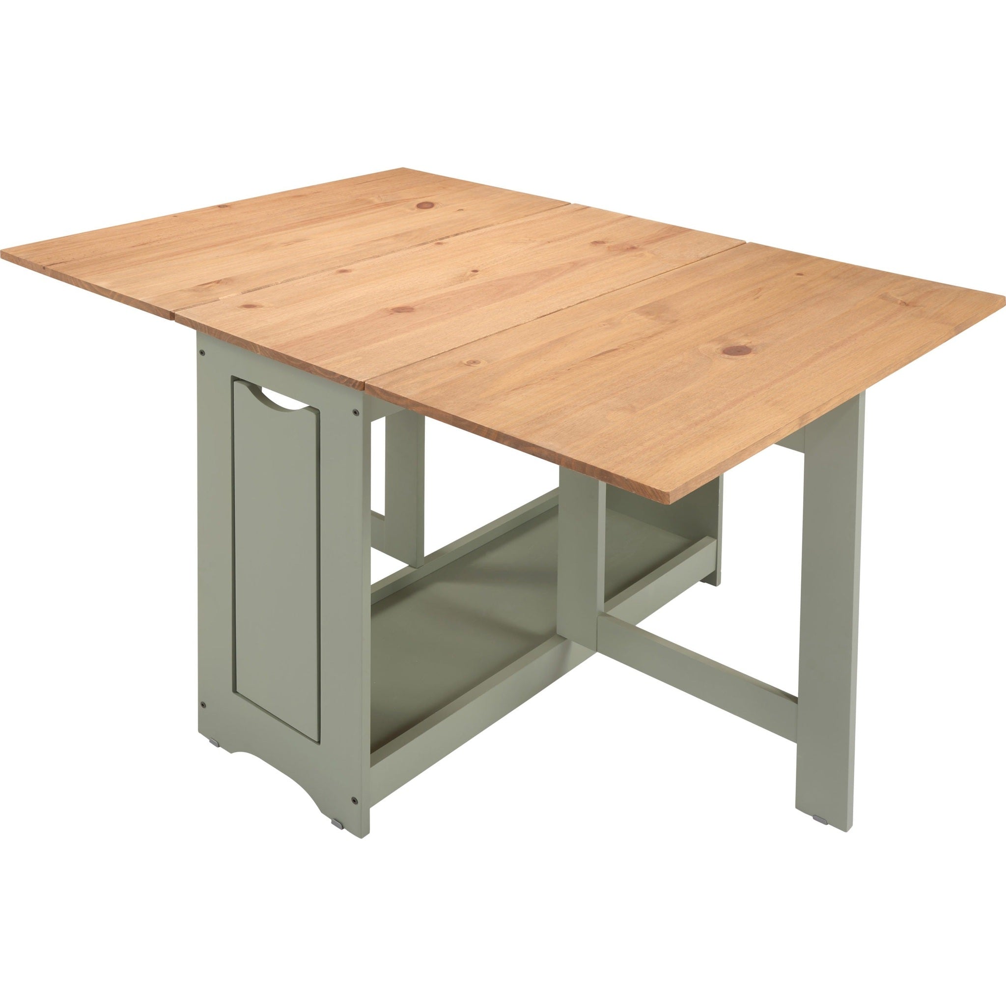 Santos Butterfly Dining Set X4 Chairs - Green/Distressed Waxed Pine