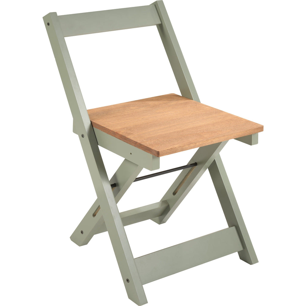 Santos Butterfly Dining Set X4 Chairs - Green/Distressed Waxed Pine