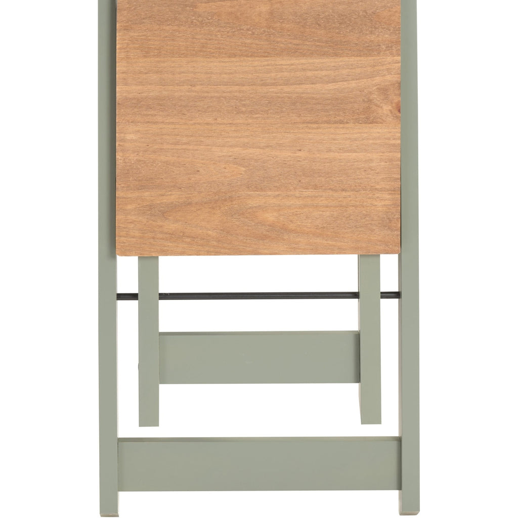 Santos Butterfly Dining Set X4 Chairs - Green/Distressed Waxed Pine