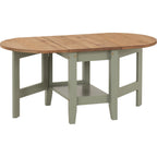 Santos Drop Leaf Coffee Table - Green/Distressed Waxed Pine