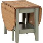 Santos Drop Leaf Coffee Table - Green/Distressed Waxed Pine
