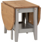 Santos Drop Leaf Coffee Table - Grey Slate/Distressed Waxed Pine
