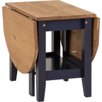 Santos Drop Leaf Coffee Table - Navy Blue/Distressed Waxed Pine