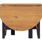 Santos Drop Leaf Coffee Table - Navy Blue/Distressed Waxed Pine