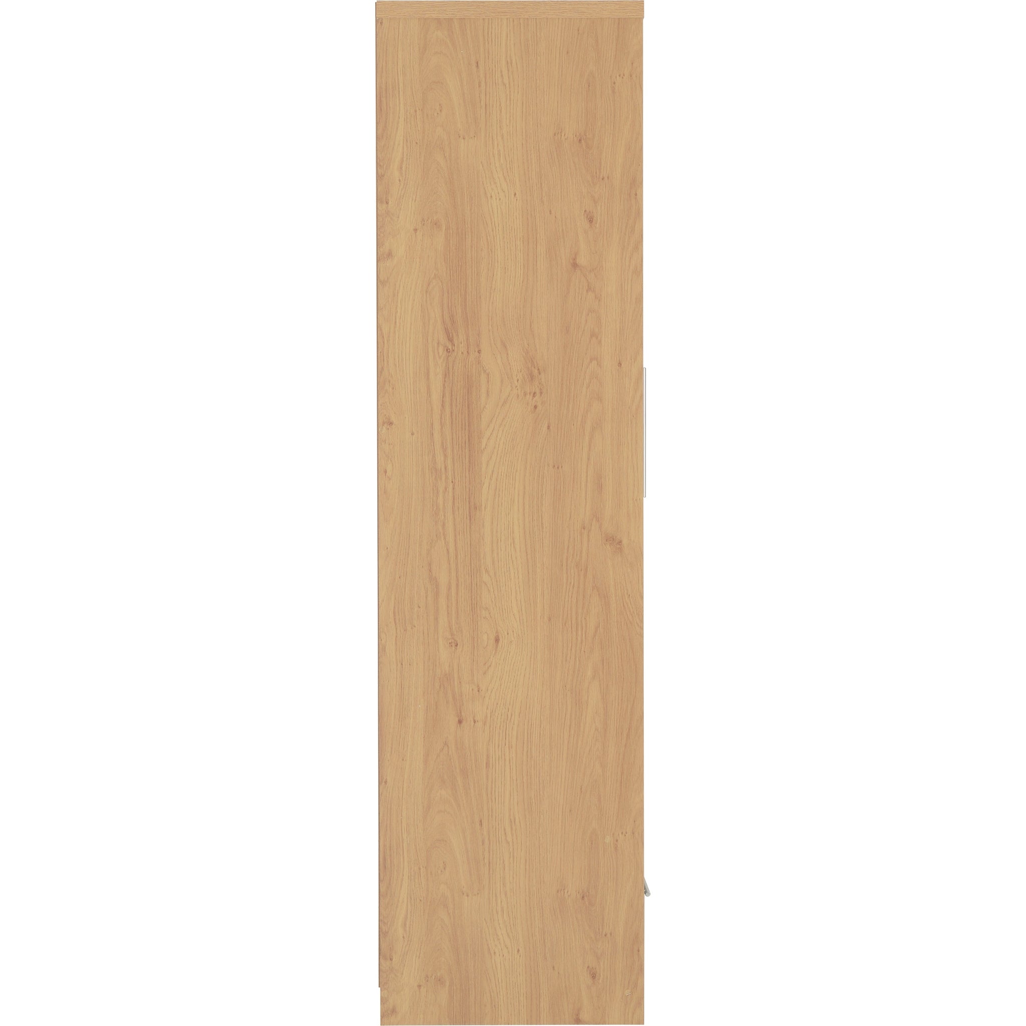 Seville 2 Door 1 Drawer Wardrobe - Grey Gloss/Light Oak Effect Veneer