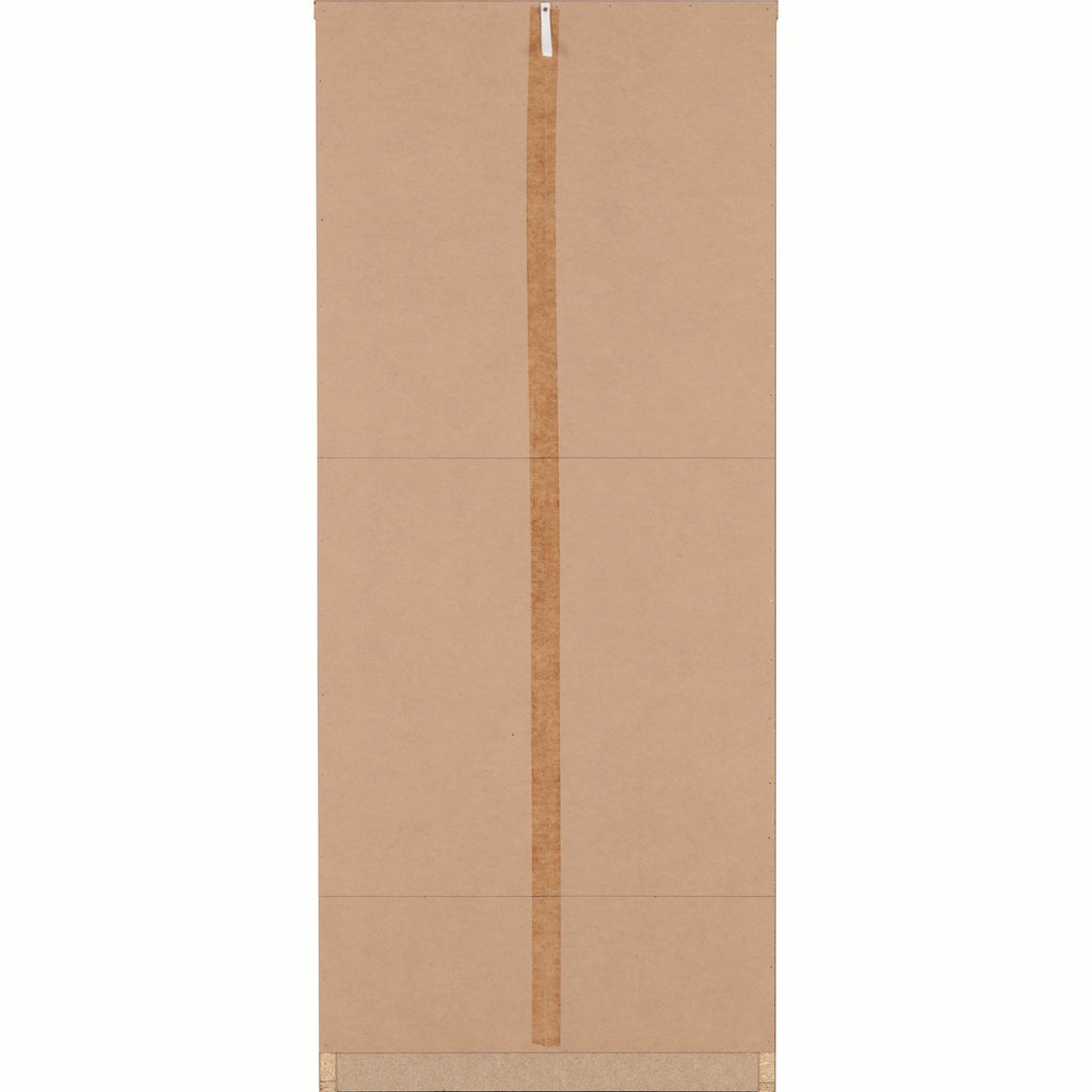 Seville 2 Door 1 Drawer Wardrobe - Grey Gloss/Light Oak Effect Veneer