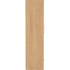 Seville 2 Door 1 Drawer Wardrobe - White Gloss/Light Oak Effect Veneer