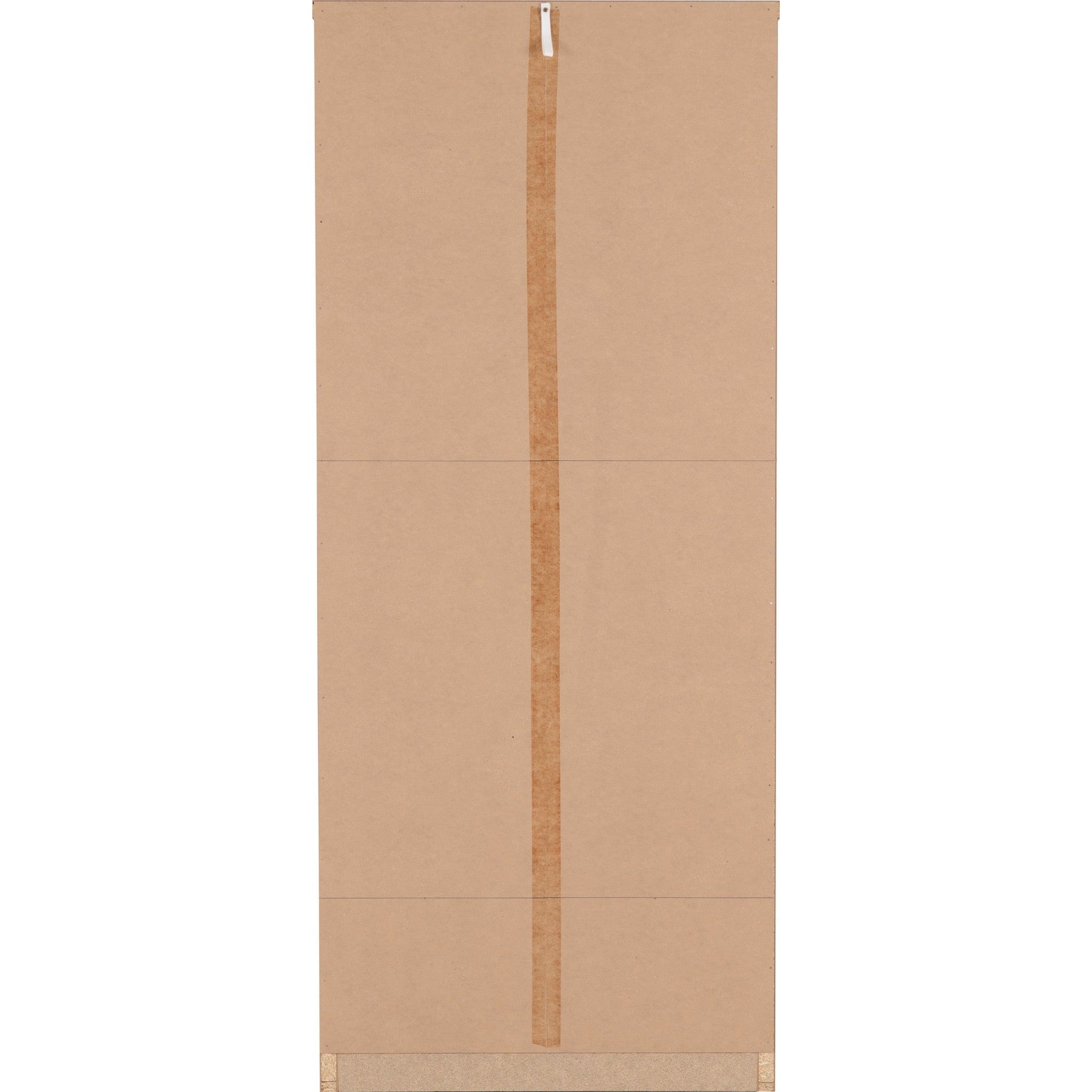 Seville 2 Door 1 Drawer Wardrobe - White Gloss/Light Oak Effect Veneer