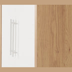 Seville 2 Door 1 Drawer Wardrobe - White Gloss/Light Oak Effect Veneer