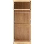 Seville 2 Door Wardrobe - Grey Gloss/Light Oak Effect Veneer