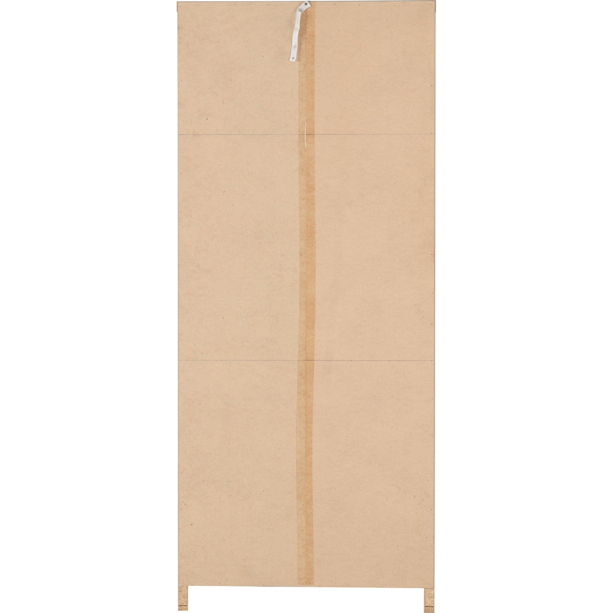 Seville 2 Door Wardrobe - Grey Gloss/Light Oak Effect Veneer