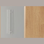 Seville 2 Door Wardrobe - Grey Gloss/Light Oak Effect Veneer