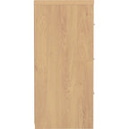 Seville 3 Drawer Chest - White Gloss/Light Oak Effect Veneer