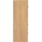 Seville 3+2 Drawer Chest - Grey Gloss/Light Oak Effect Veneer