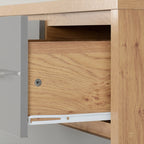 Seville 3+2 Drawer Chest - Grey Gloss/Light Oak Effect Veneer