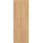 Seville 3+2 Drawer Chest - White Gloss/Light Oak Effect Veneer