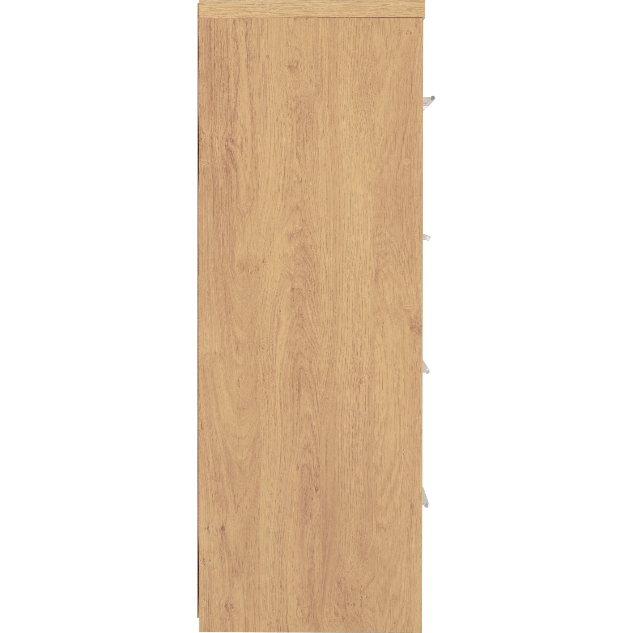 Seville 3+2 Drawer Chest - White Gloss/Light Oak Effect Veneer
