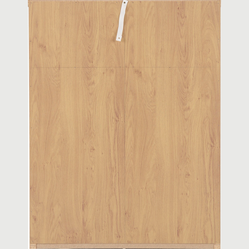 Seville 3+2 Drawer Chest - White Gloss/Light Oak Effect Veneer