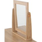 Seville Dressing Table Set - White Gloss/Light Oak Effect Veneer