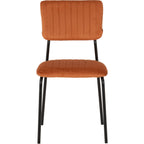 Sheldon Dining Chair X4 Per Box - Burnt Orange Velvet Fabric