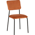 Sheldon Dining Chair X4 Per Box - Burnt Orange Velvet Fabric