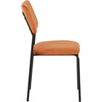 Sheldon Dining Chair X4 Per Box - Burnt Orange Velvet Fabric