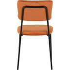 Sheldon Dining Chair X4 Per Box - Burnt Orange Velvet Fabric