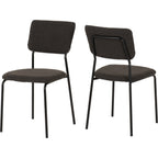 Sheldon Dining Chair X4 Per Box - Grey Boucle Fabric