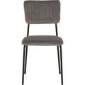Sheldon Dining Chair X4 Per Box - Grey Velvet Fabric