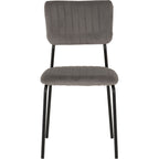 Sheldon Dining Chair X4 Per Box - Grey Velvet Fabric